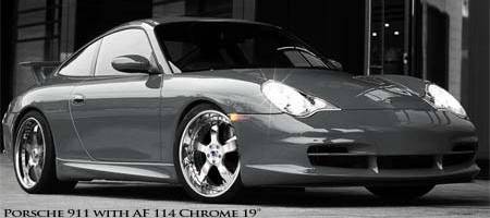 Porsche 911 with Asanti AF114 Chrome 19