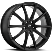 Platinum 435 Flux Satin Black Wheels